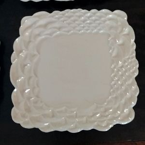 Set Of Four Signed By The Artist Desert Plates ... Ceramic.